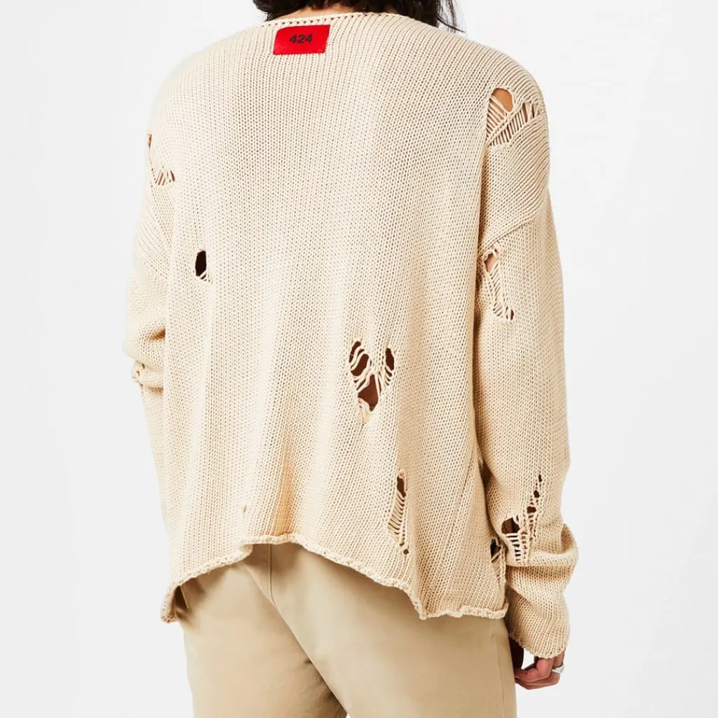 Knitwear*424 Crew Neck Relaxed Fit Sweater in Multi