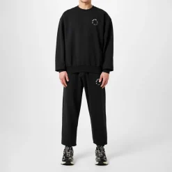 Tracksuits*7 Days Active Monday Lettering Relaxed Fit Athletic in Black