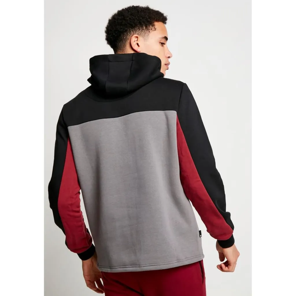 Hoodies*11 Degrees Mens Degrees Panel Hoodie in Black