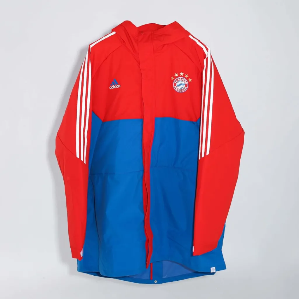 Coats And Jackets*adidas Bayern Munich 2022/23 Stadium Parka Jacket in Red Blue