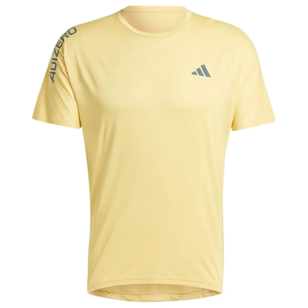 Fitness And Gym Tops|Fitness And Gymwear*adidas Adizero Regular Fit Crew Neck T-Shirt in Yellow