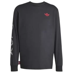 Football And Rugby Clothing*adidas Ajax Amsterdam Graphic Long Sleeve T-Shirt Adults in Black