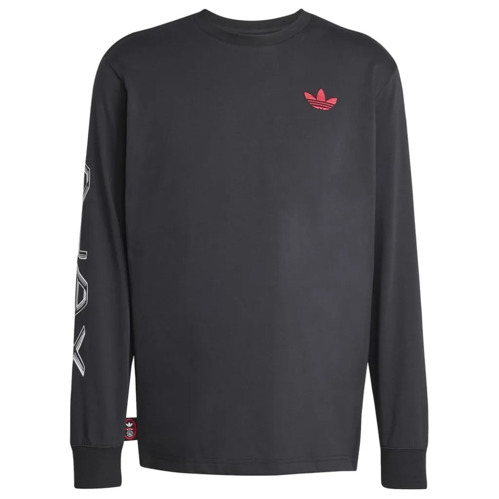 Football And Rugby Clothing*adidas Ajax Amsterdam Graphic Long Sleeve T-Shirt Adults in Black