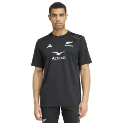 Fitness And Gymwear*adidas All Blacks Home Supporters Shirt 2024 Adults in Black