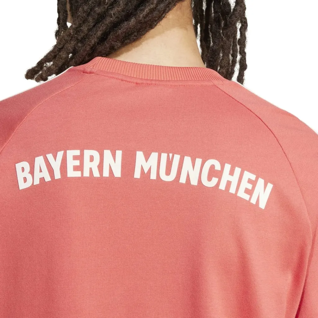 Football And Rugby Clothing*adidas Bayern Munich Originals 3 Stripe T-Shirt Adults in Red