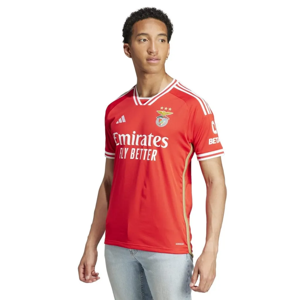 Football And Rugby Clothing*adidas Benfica T in Red