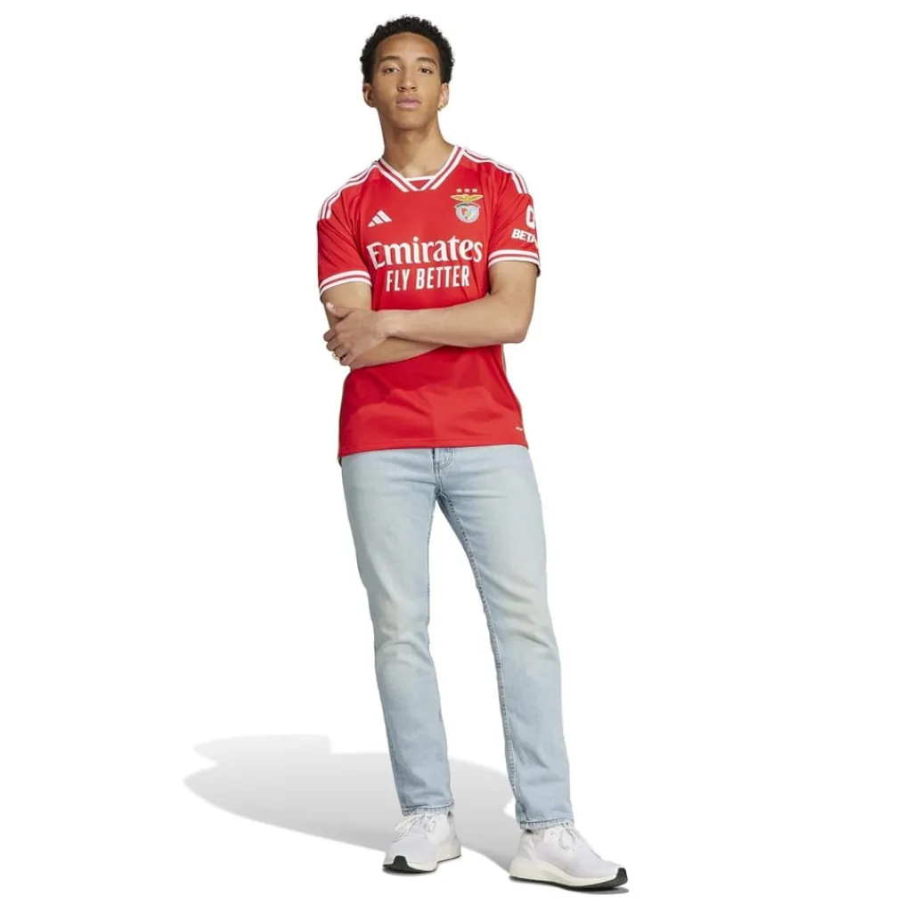 Football And Rugby Clothing*adidas Benfica T in Red