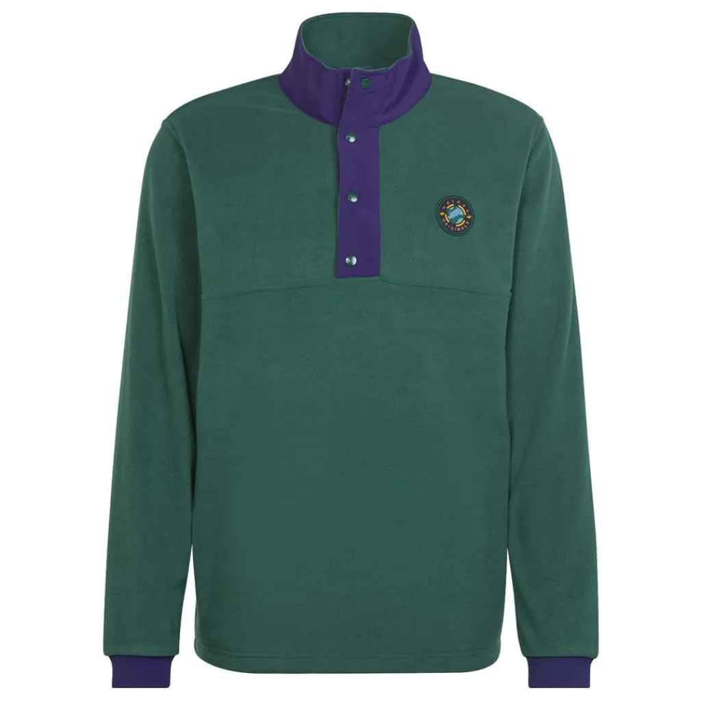 Sweatshirts*adidas Collared Neck Relaxed Fit Sweatshirt in Green