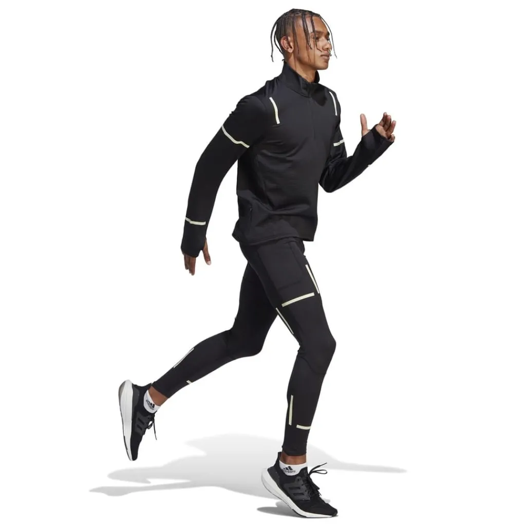 Fitness And Gym Pants*adidas Compression Fit Running Athletic Pants in Black