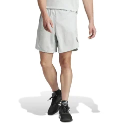 Fitness And Gym Shorts*adidas Curved Hem 9 Inch Running Shorts in Grey