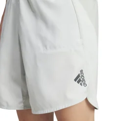 Fitness And Gym Shorts*adidas Curved Hem 9 Inch Running Shorts in Grey