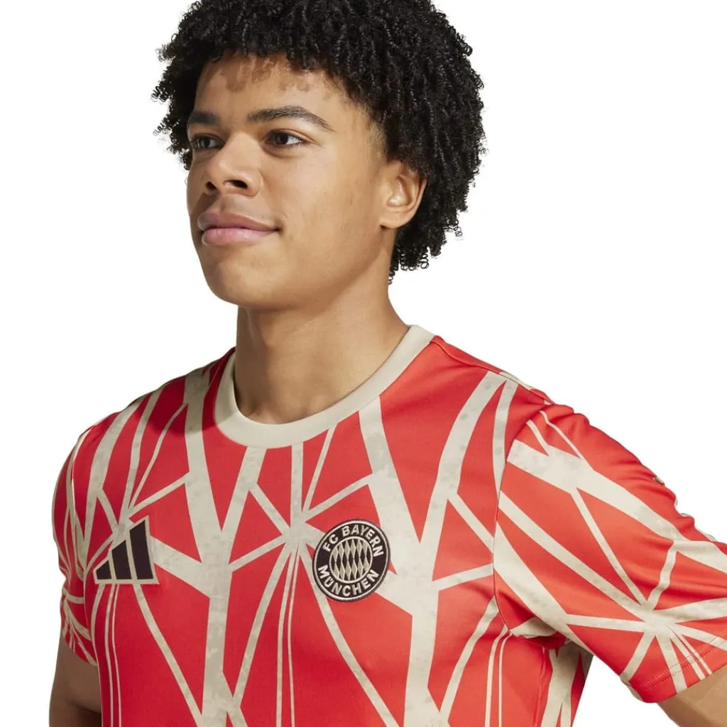 Football And Rugby Clothing*adidas Fc Bayern Munich Pre Match Shirt 2024 2025 Adults in Red
