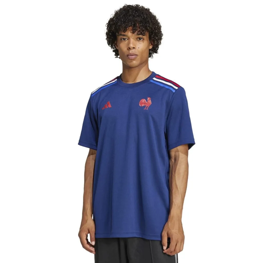 Fitness And Gymwear*adidas France Rugby Home T-Shirt Adults in Blue