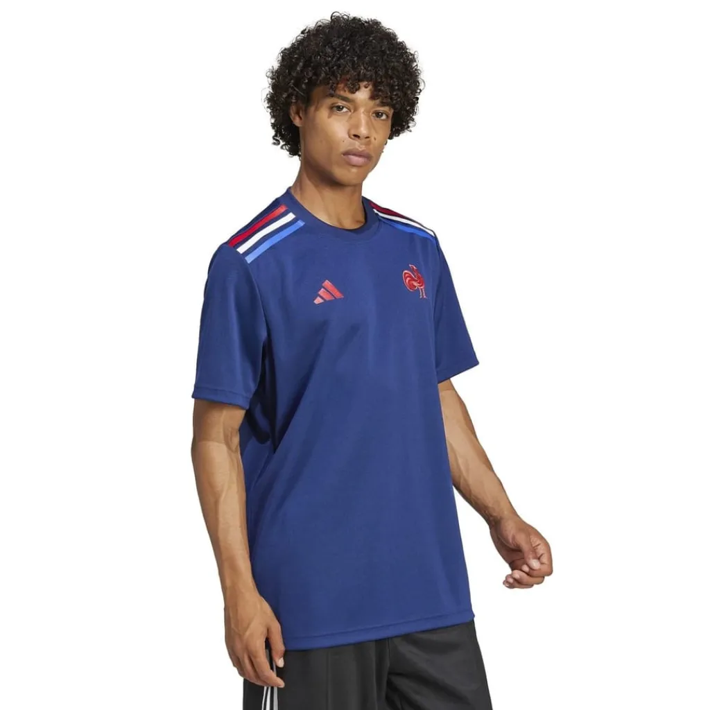 Fitness And Gymwear*adidas France Rugby Home T-Shirt Adults in Blue