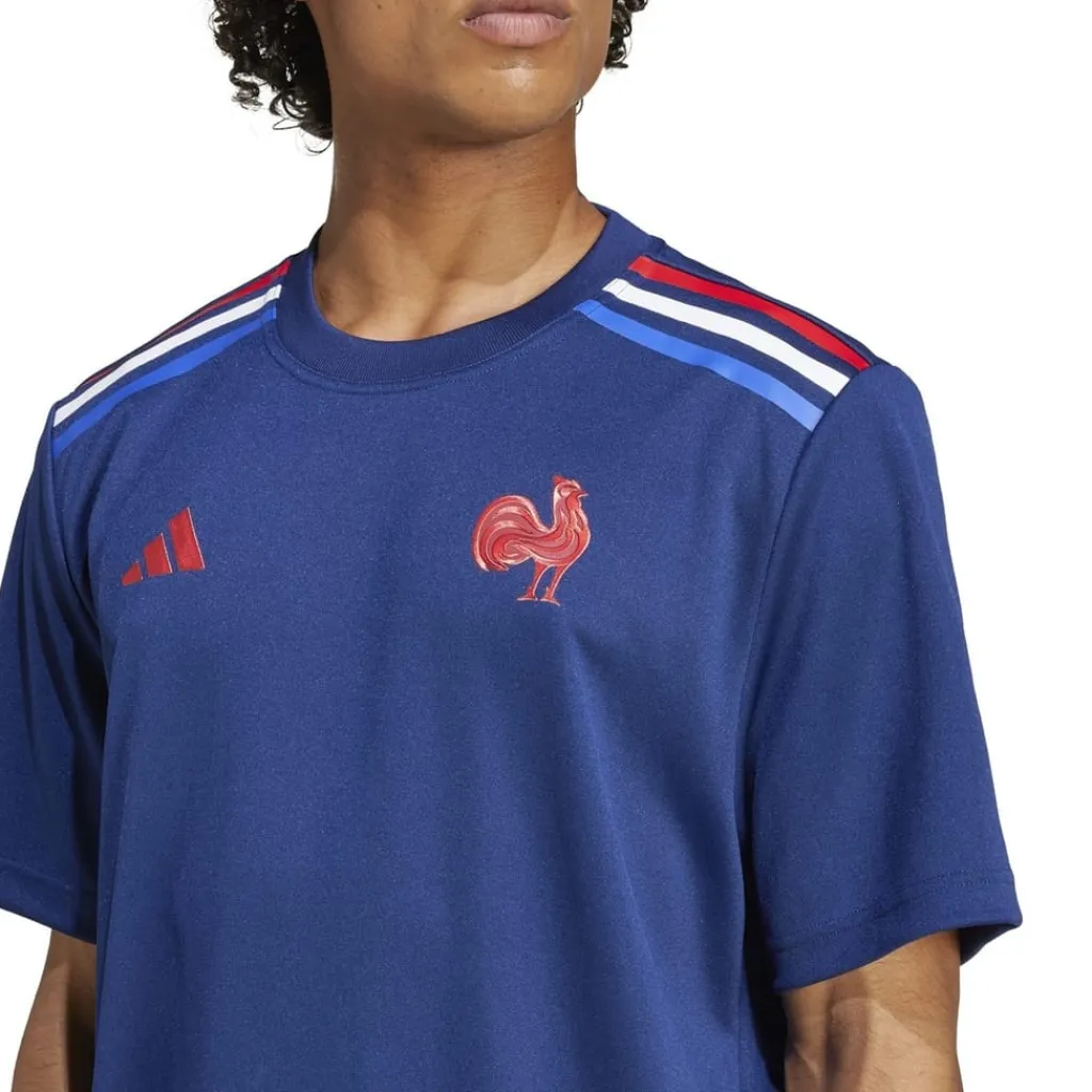 Fitness And Gymwear*adidas France Rugby Home T-Shirt Adults in Blue