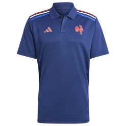 Polo Shirts*adidas France Rugby Home Polo Shirt 2024 Adults in Blue
