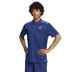 Polo Shirts*adidas France Rugby Home Polo Shirt 2024 Adults in Blue