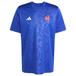 Fitness And Gym Tops*adidas France Supporter T-Shirt 2025 Adults in Blue