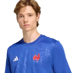 Fitness And Gym Tops*adidas France Supporter T-Shirt 2025 Adults in Blue