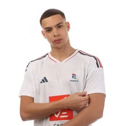 Fitness And Gym Tops|Fitness And Gymwear*adidas France V-Neck Regular Fit T-Shirt in White
