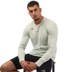 Fitness And Gym Tops|Fitness And Gymwear*adidas Global Running Long Sleeve T-Shirt in Green