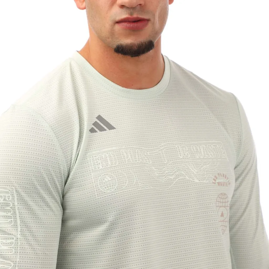 Fitness And Gym Tops|Fitness And Gymwear*adidas Global Running Long Sleeve T-Shirt in Green
