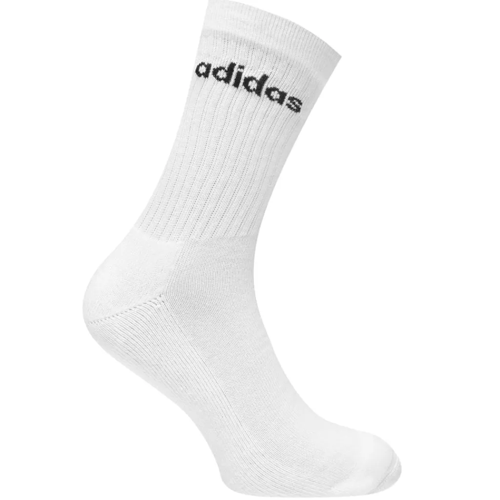 Underwear And Socks*adidas Half Cushioned Crew 3 Pack Socks in White