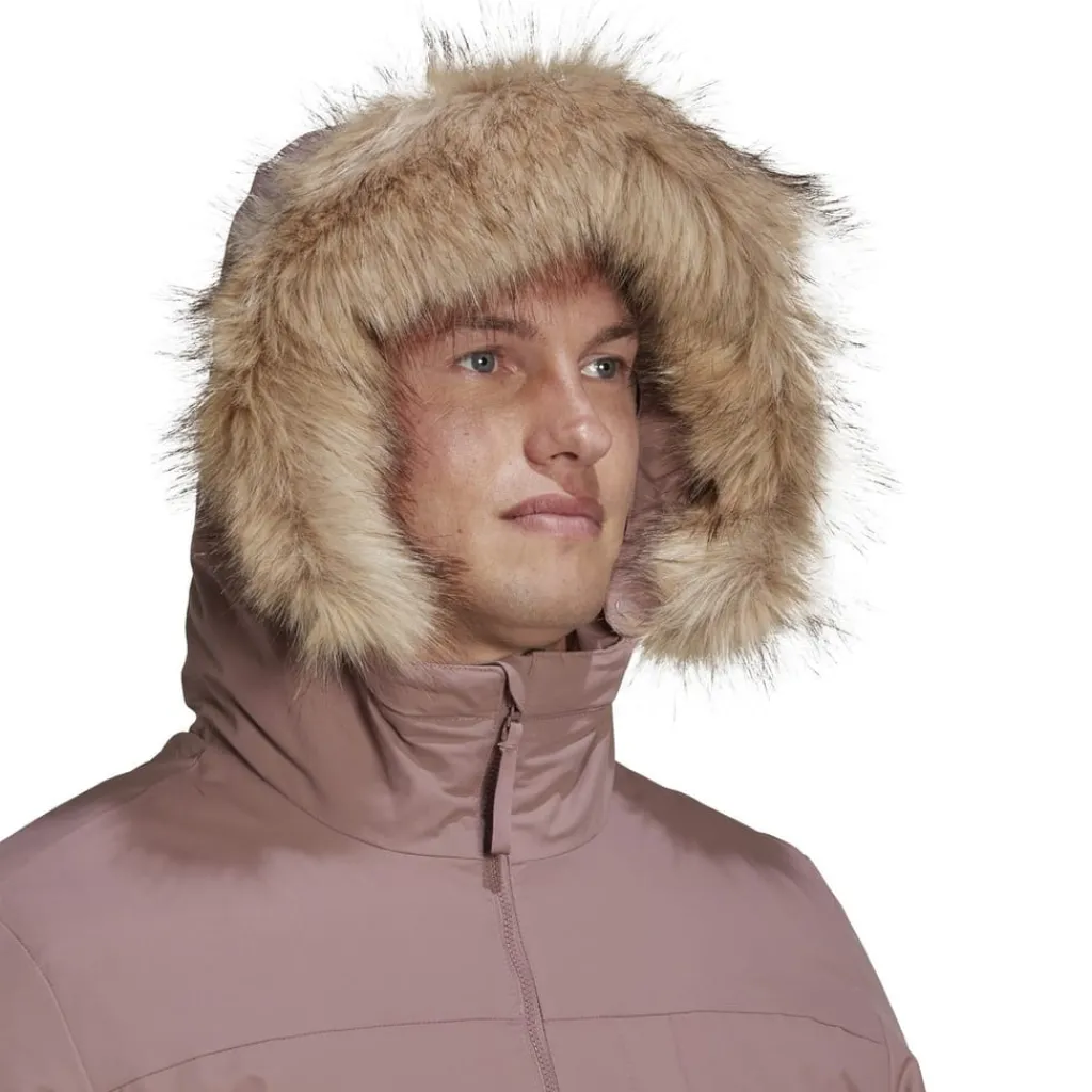 Coats And Jackets*adidas Hooded Long Regular Fit Coat in Pink