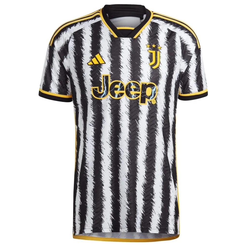 Football And Rugby Clothing*adidas Juventus Authentic Home Shirt 2023 2024 Adults in Black