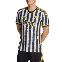 Football And Rugby Clothing*adidas Juventus Authentic Home Shirt 2023 2024 Adults in Black