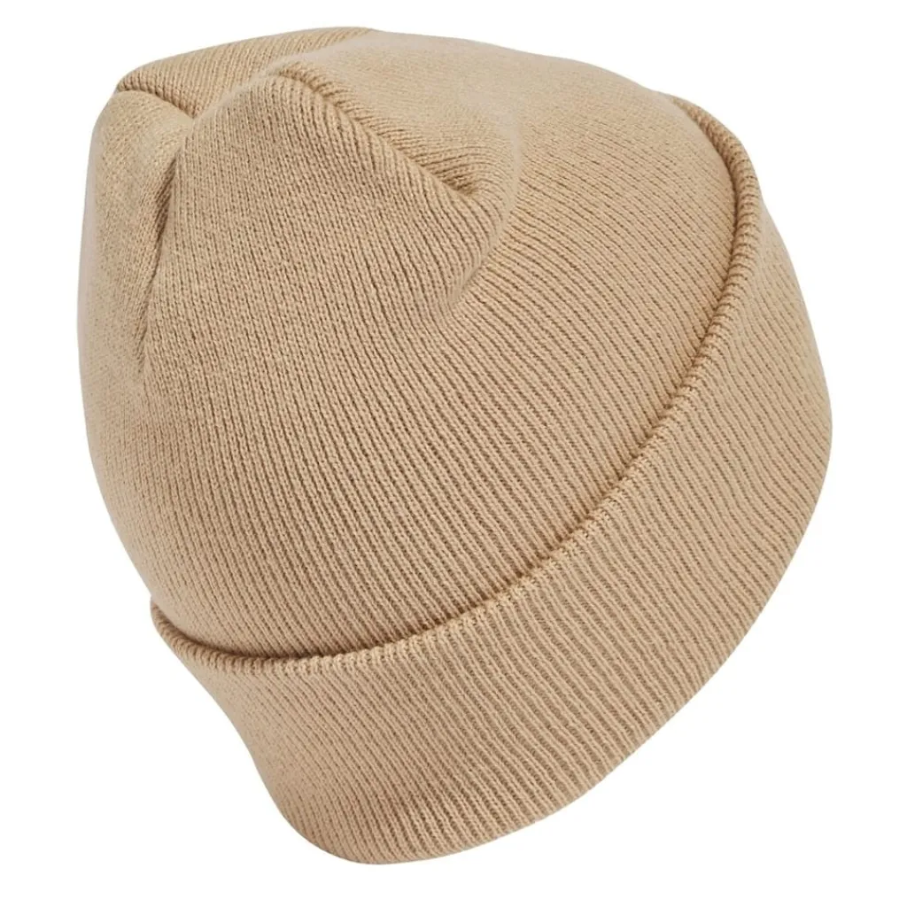 Caps-Hats*adidas Logo Print Cuff Beanie in Beige