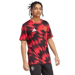 Football And Rugby Clothing*adidas Manchester United Pre Match Shirt 2025 2026 Adults in Red