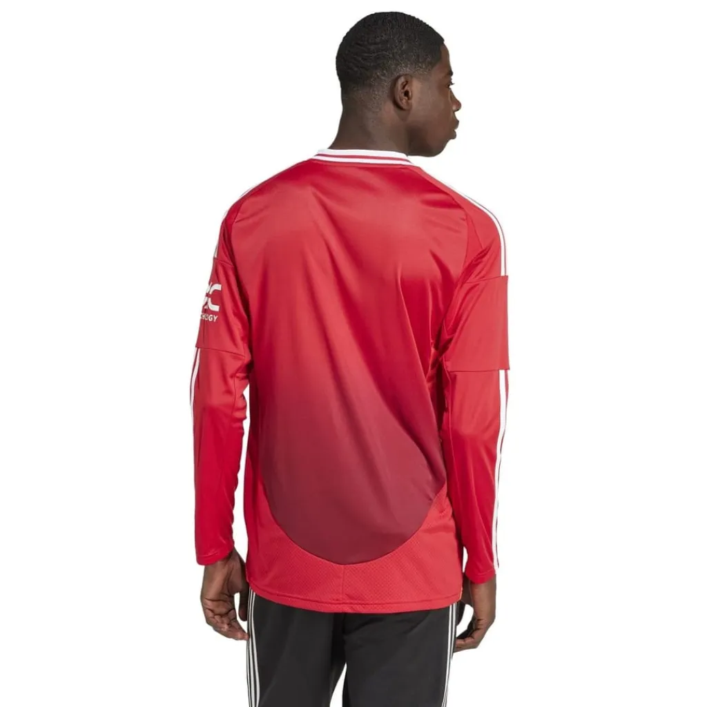 Football And Rugby Clothing*adidas Manchester United Home Long Sleeve Shirt 2024 2025 Adults in Red