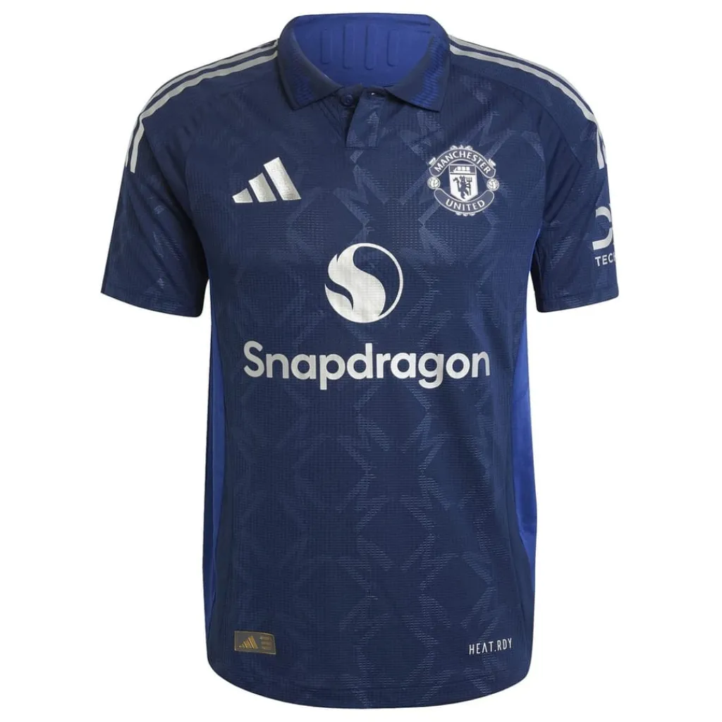 Football And Rugby Clothing*adidas Manchester United Authentic Away Shirt 2024 2025 Adults in Blue