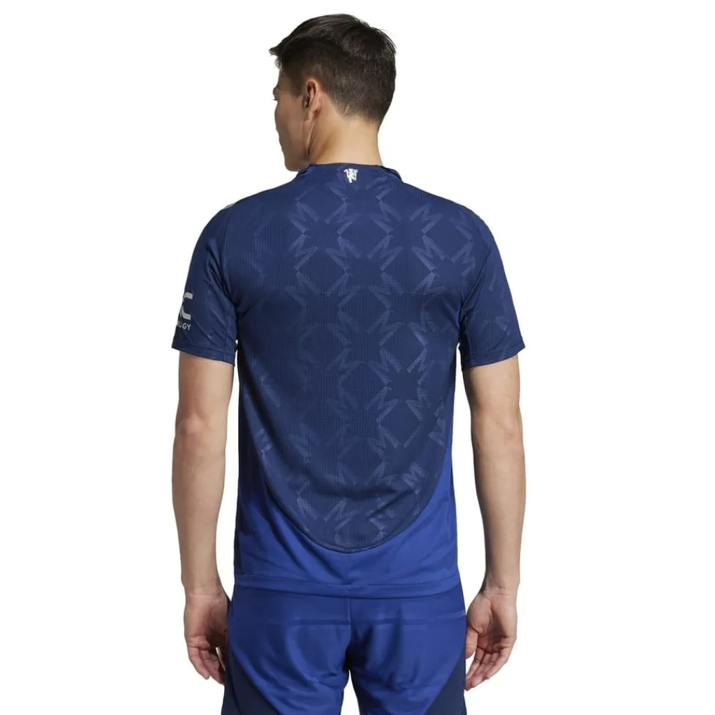 Football And Rugby Clothing*adidas Manchester United Authentic Away Shirt 2024 2025 Adults in Blue
