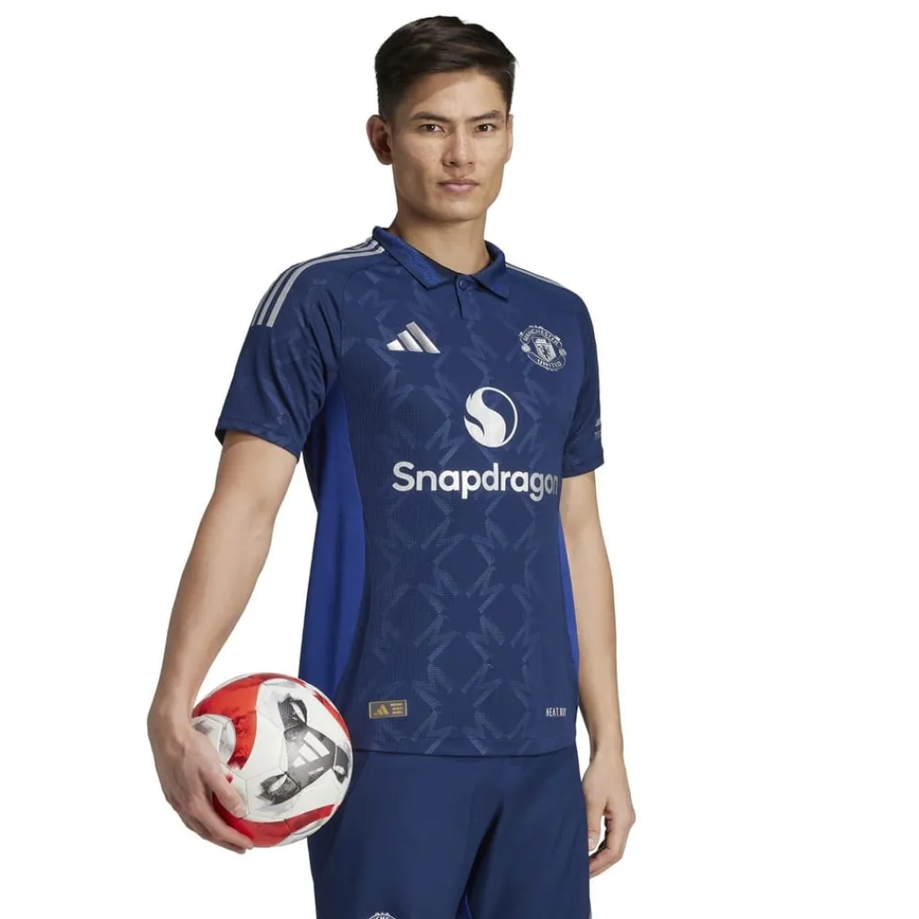 Football And Rugby Clothing*adidas Manchester United Authentic Away Shirt 2024 2025 Adults in Blue