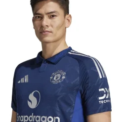 Football And Rugby Clothing*adidas Manchester United Authentic Away Shirt 2024 2025 Adults in Blue