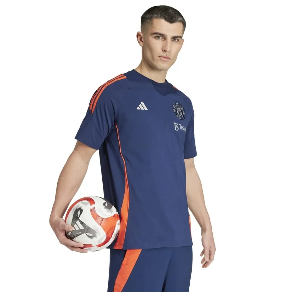 Football And Rugby Clothing*adidas Manchester United Tiro 24 T-Shirt 2024 2025 Adults in Blue