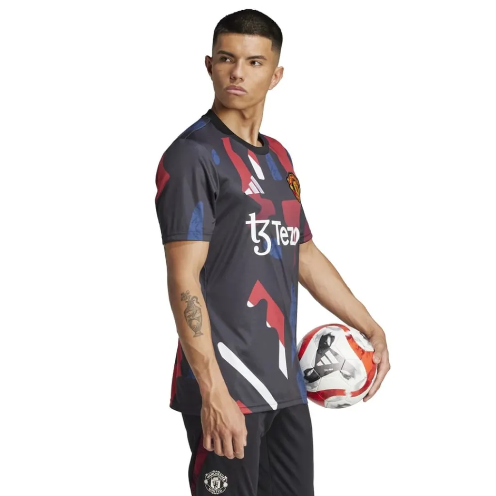 Football And Rugby Clothing*adidas Manchester United Prematch Shirt 2024 2025 Adults in Black