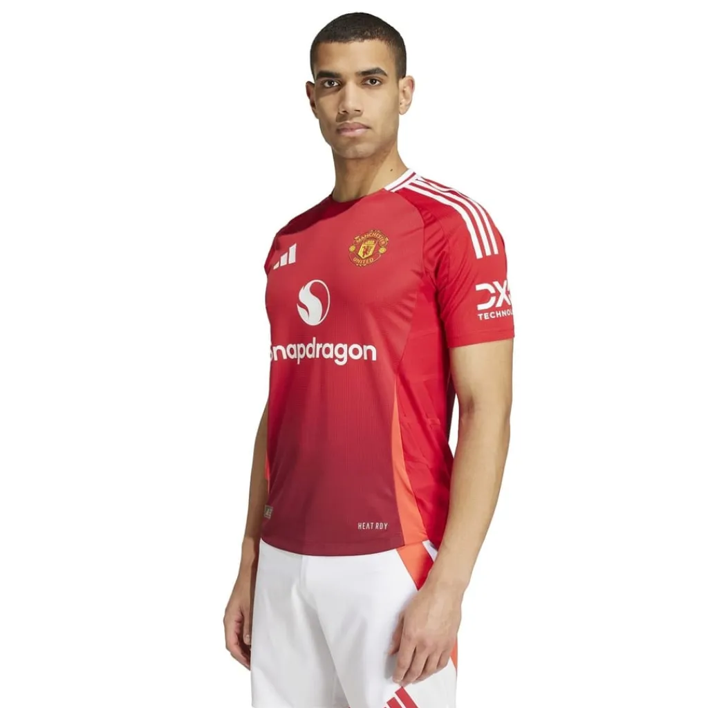 Football And Rugby Clothing*adidas Manchester United Authentic Home Shirt 2024 2025 Adults in Red