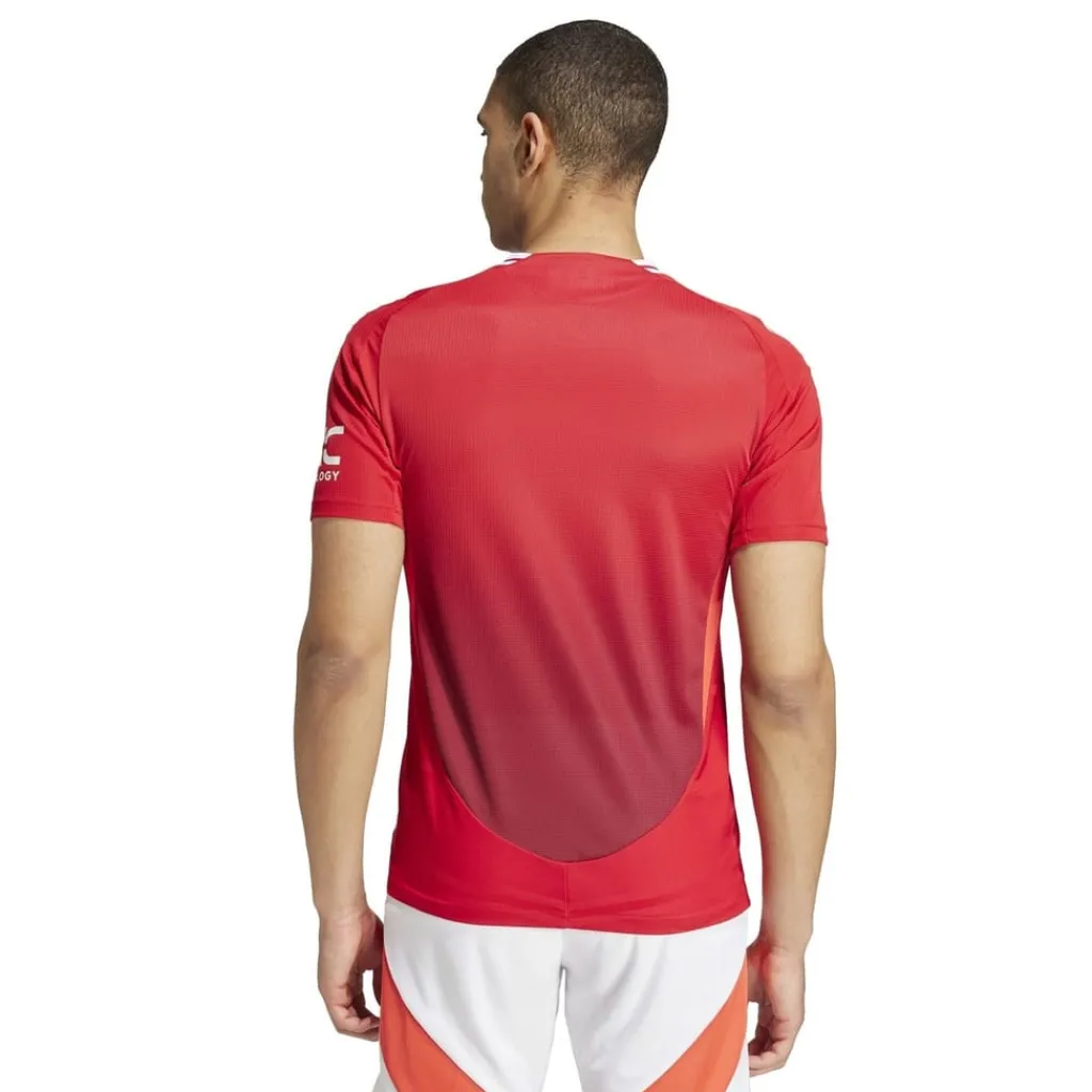 Football And Rugby Clothing*adidas Manchester United Authentic Home Shirt 2024 2025 Adults in Red