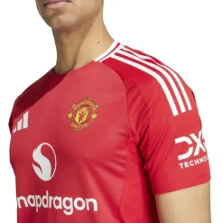 Football And Rugby Clothing*adidas Manchester United Authentic Home Shirt 2024 2025 Adults in Red
