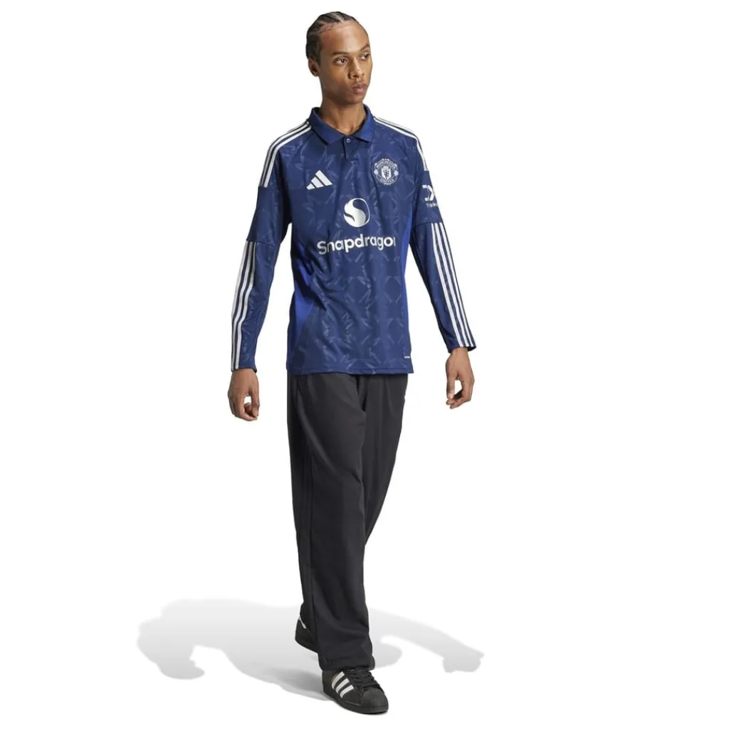 Football And Rugby Clothing*adidas Manchester United Away Long Sleeve Shirt Adults in Blue