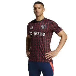 Football And Rugby Clothing*adidas Manchester United Pre Match Shirt 2024 2025 Adults in Black
