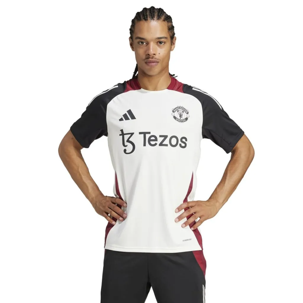 Football And Rugby Clothing*adidas Manchester United Training Shirt 2024 2025 Adults in Beige