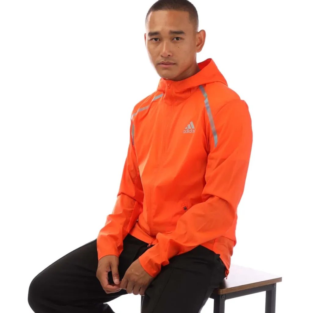 Fitness And Gym Tops*adidas Marathon Jacket in Orange