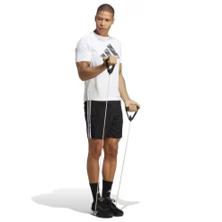 Fitness And Gym Shorts*adidas Mens 3 Stripe Essentials Pique Training Shorts in Black