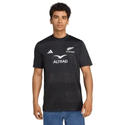 Fitness And Gym Tops*adidas Mens All Blacks Supporter T-Shirt in Black