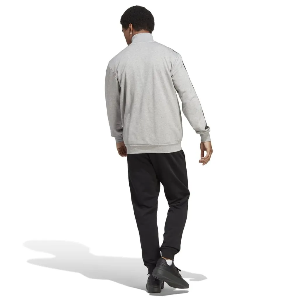 Tracksuits*adidas Mens Basic 3 Stripes French Terry Tracksuit in Grey