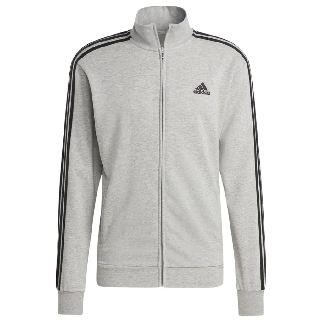 Tracksuits*adidas Mens Basic 3 Stripes French Terry Tracksuit in Grey